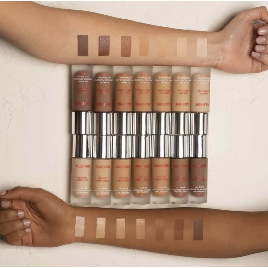 ALLEVEN SKYSTAS MAKIAŽO PAGRINDAS IR MASKUOKLIS VIENAME "INSTANT PERFECTOR", 20 ML Pearl  
