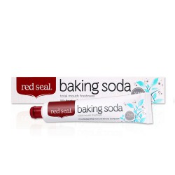Red Seal Baking soda - balinanti dantų pasta su soda, skirta turintiems dantų apnašų bei pigmento