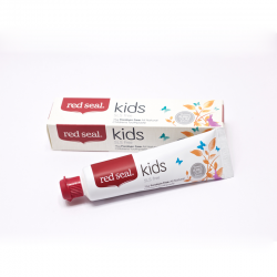 Red Seal Kids - natūrali mėtų, persikų ir bananų skonio dantų pasta vaikams